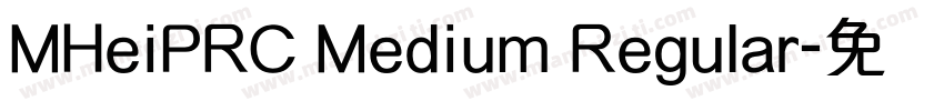 MHeiPRC Medium Regular字体转换